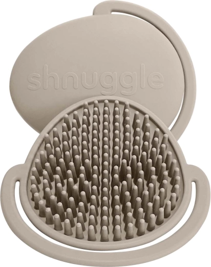 Shnuggle spazzola per bambini in silicone taupe