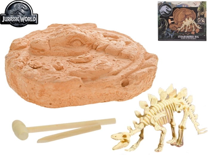 Jurassic World – set per scavare lo scheletro di stegosauro con accessori