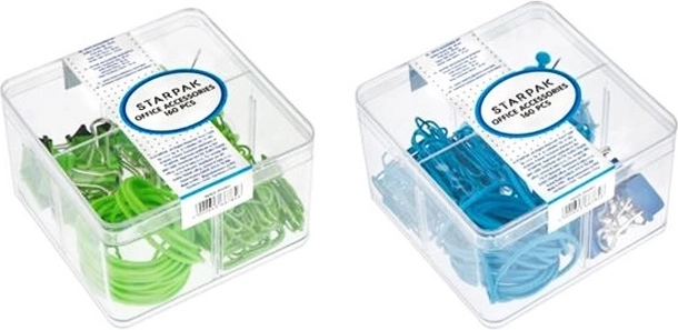 Accessori da ufficio in scatola di plastica