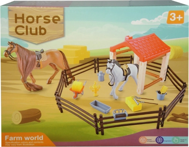 Set stalla con cavallo e accessori