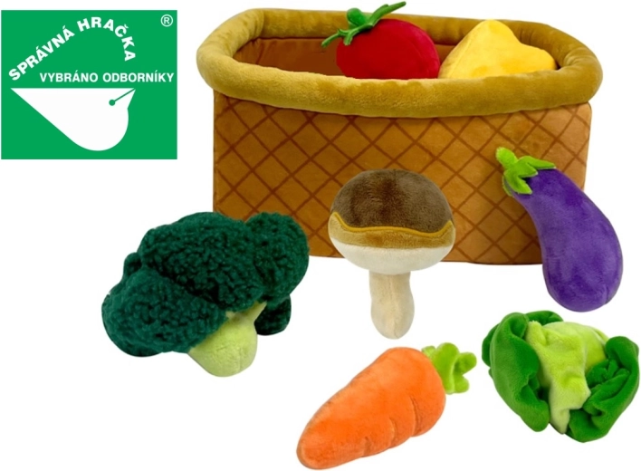 Magic Baby cestino di peluche con verdure e fungo