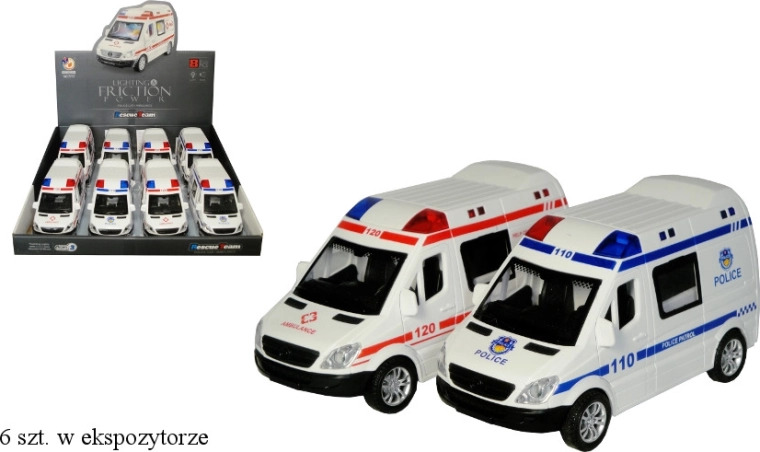 Ambulanza con luce e suono - 1 pezzo