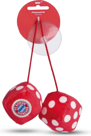 Nici Green dadi di peluche per auto FC Bayern München 4 cm