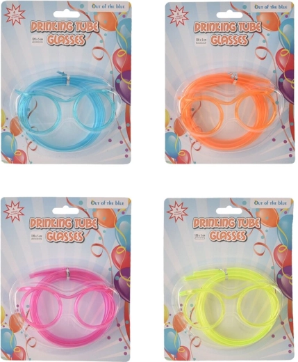 Occhiali con cannuccia (plastica UH), mix 4 varianti