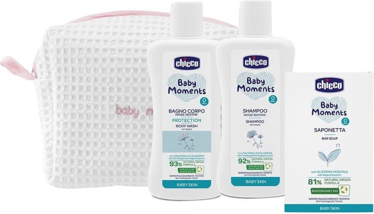 Beauty case cosmetica Chicco con zip Baby Moments rosa