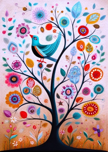 Enjoy puzzle Che l’uccello azzurro della felicità voli sul tuo albero 1000 pezzi