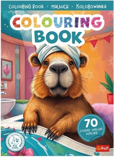 Capibara da colorare con adesivi