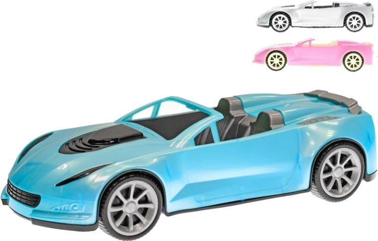 Cabriolet in plastica per bambini 39 cm con ruote a scorrimento libero