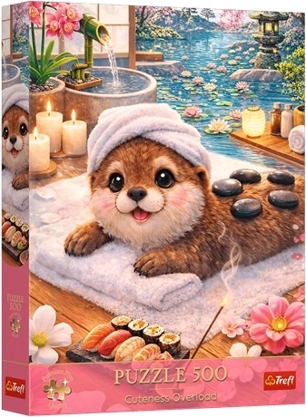 Puzzle Trefl 500 Premium Plus – simpatica lontra alla spa