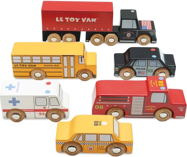 Macchinine in legno New York – set da 6 pz Le Toy Van