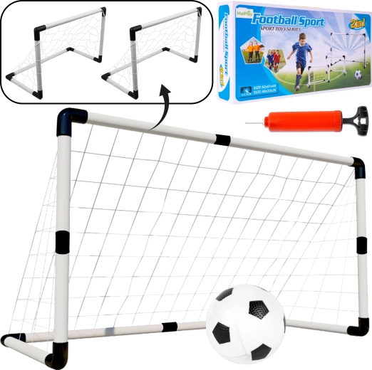 Porta da calcio – set con una grande e due piccole con rete