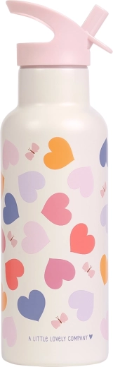 Borraccia in acciaio inox A Little Lovely Company 500 ml con motivo a cuori