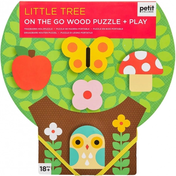 Petit Collage puzzle in legno robusto Alberello