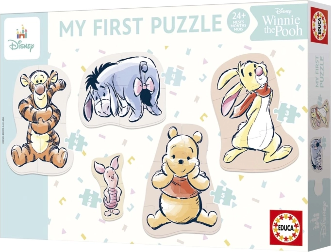 Educa baby puzzle progressivo Winnie the Pooh 5 in 1 (2–8 pezzi)
