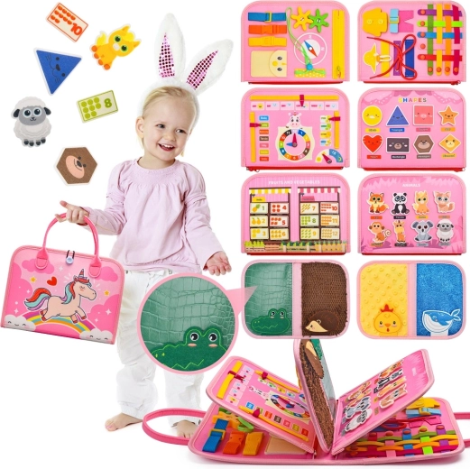 2Kids Toys libro busy sensoriale unicorno