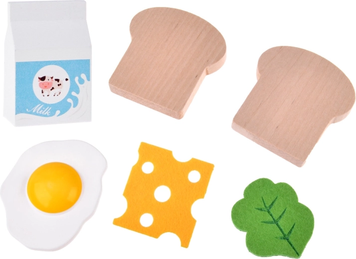 Ricchi accessori: cibo, latte e schede menu