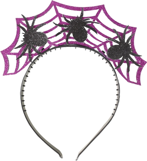 Cerchietto Halloween viola con ragno