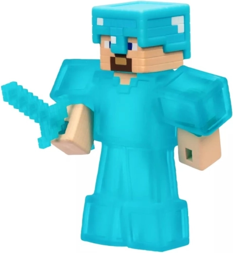 Armatura di diamante e spada per l’azione in stile Minecraft