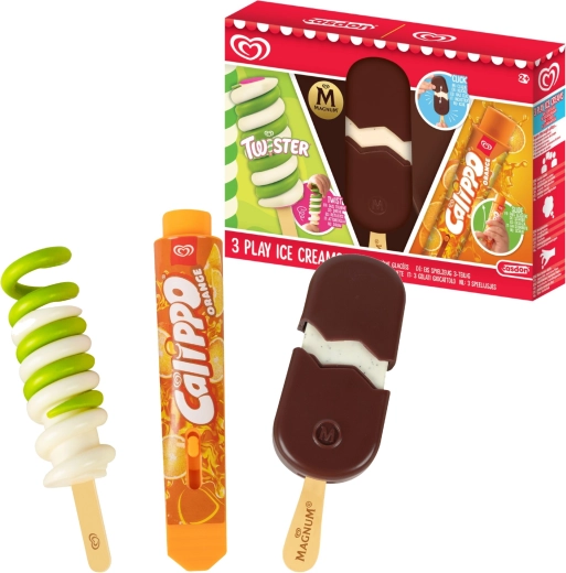 Set Casdon di 3 gelati giocattolo Twister, Magnum e Calippo