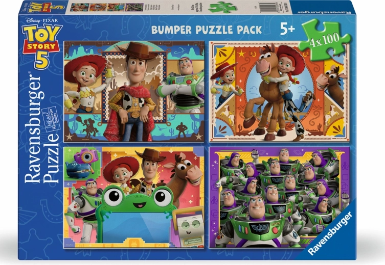 Puzzle Ravensburger Toy Story: Storia di giocattoli 5 – 4x100 pezzi