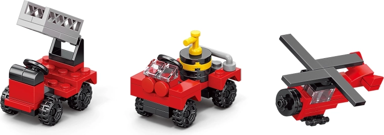 Costruisci 12 diversi veicoli antincendio