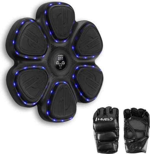 Bersaglio elettronico da boxe HMS con LED e Bluetooth, inclusi guanti