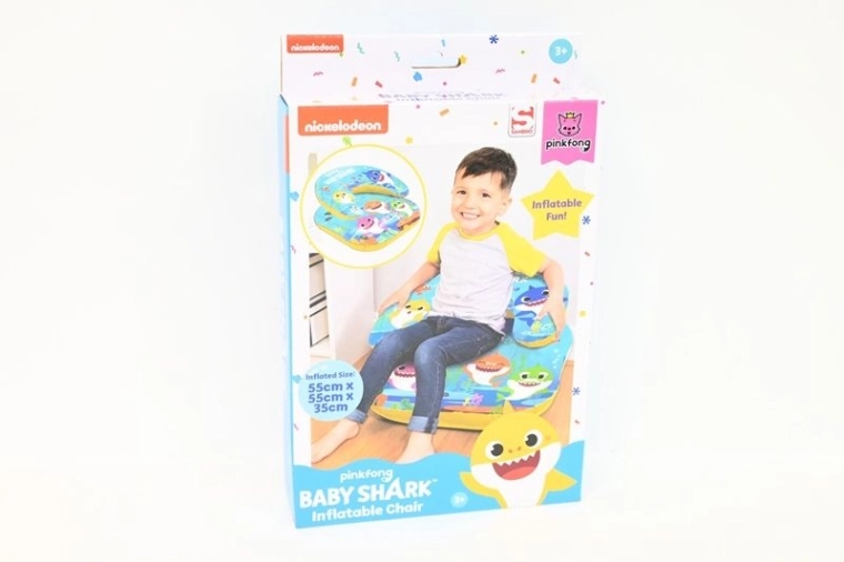 Poltroncina gonfiabile per bambini Baby Shark 55 × 55 × 35 cm