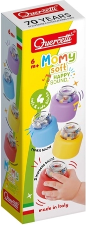 Quercetti Momy Soft Happy Sound cubi sonori morbidi - 4 pezzi