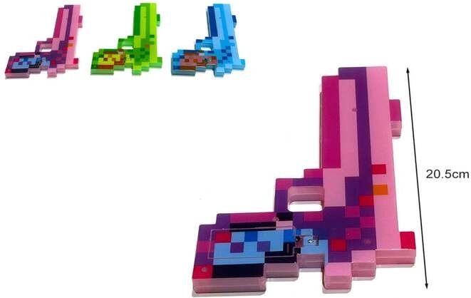 Pistola giocattolo per bambini Gazelo Pixel con effetti luminosi e sonori