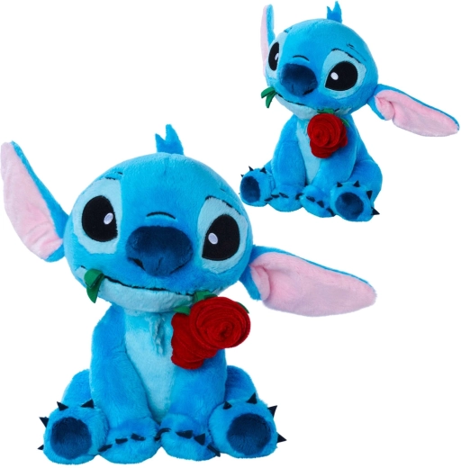 Peluche di Stitch con rosa 25 cm