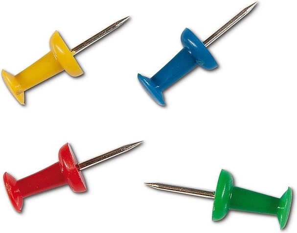 Spilli da cartina CONCORDE, colorati, 100 pz