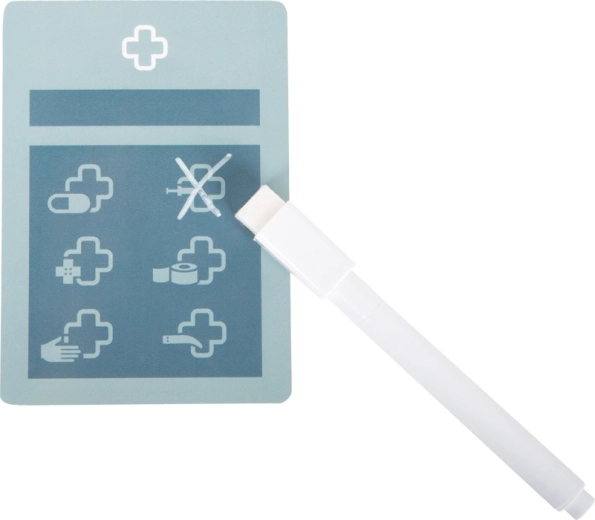 Schede del paziente riscrivibili con pennarello