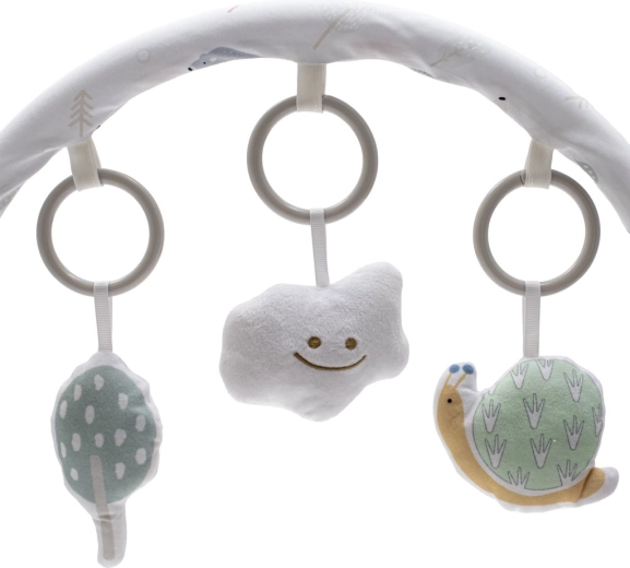 Arco giochi con giocattoli per stimolazione sensoriale