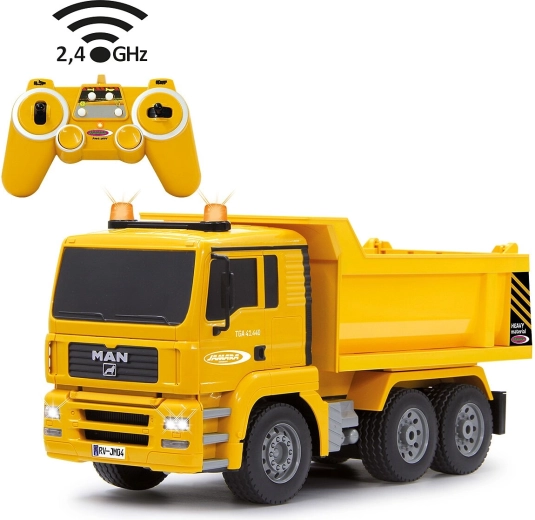 Camion ribaltabile MAN Jamara con licenza, radiocomandato 2,4 GHz 1:20