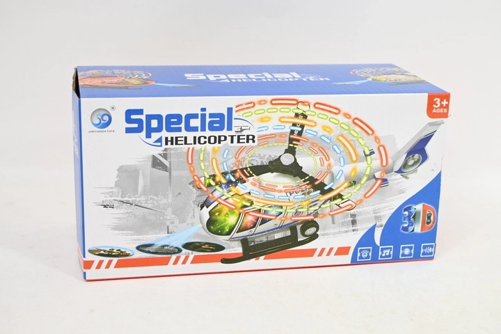 Elicottero giocattolo per bambini a batteria con luce e suono - 1 pezzo