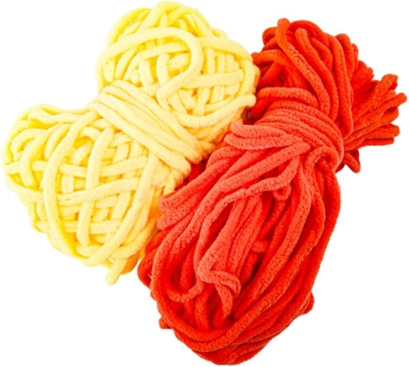 Filato peluche in due colori