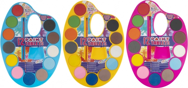 Grafix tavolozza con acquerelli 12 colori gialli