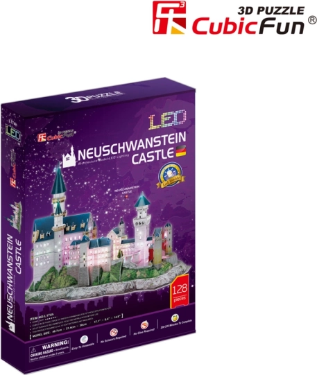Puzzle 3D luminoso castello Neuschwanstein 128 pezzi