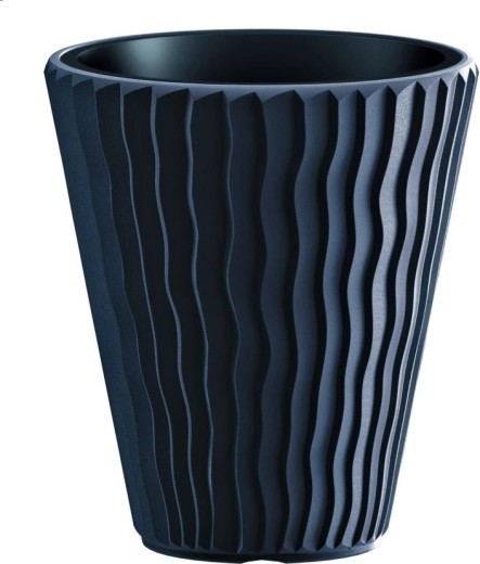 Vaso Sandy con inserto interno 39 cm antracite