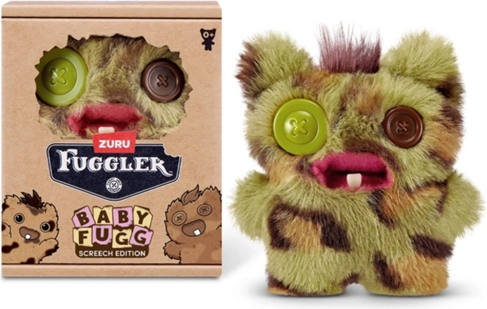 Peluche mostriciattolo ZURU Fuggler Baby Fugg Screech verde-marrone