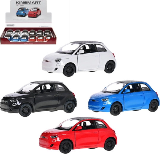 Kinsmart modello di auto in metallo Fiat 500e 1:28 con retrocarica - 1 pezzo