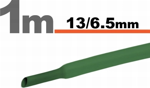 Guaina termorestringente verde 13 / 6,5 mm