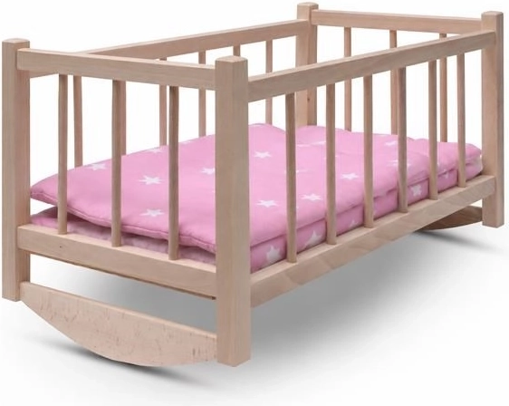 Culla/lettino in legno per bambole Baby Mix Stars Pink - 1 pezzo