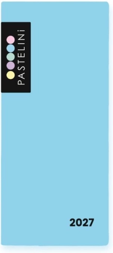 Diario settimanale Pastelini 2027 blu in custodia PVC