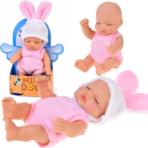 Mini bambola bebè coniglietto 11 cm
