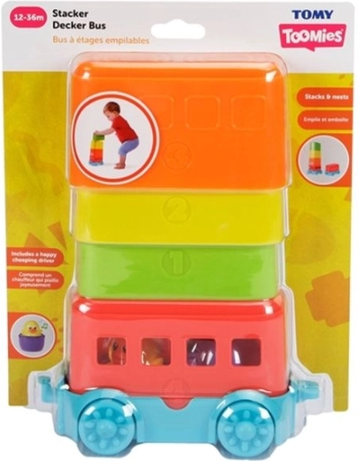 TOMY Toomies autobus impilabile con numeri e colori