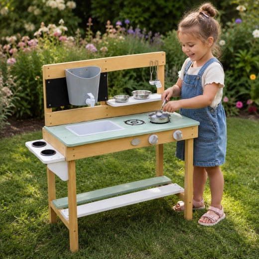 Struttura in legno resistente per il giardino