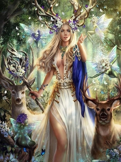 Norimpex pittura con diamanti Donna della foresta 30 × 40 cm