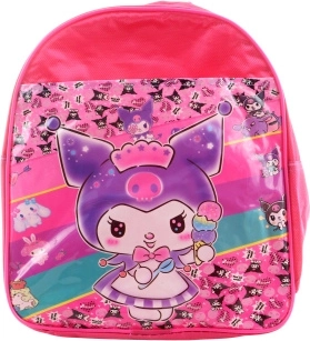 Zaino in tessuto da bambina con motivo in plastica