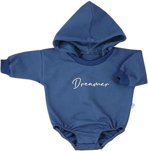 Body felpato per neonati con cappuccio Koala Dreamer – beige – Blu 7489